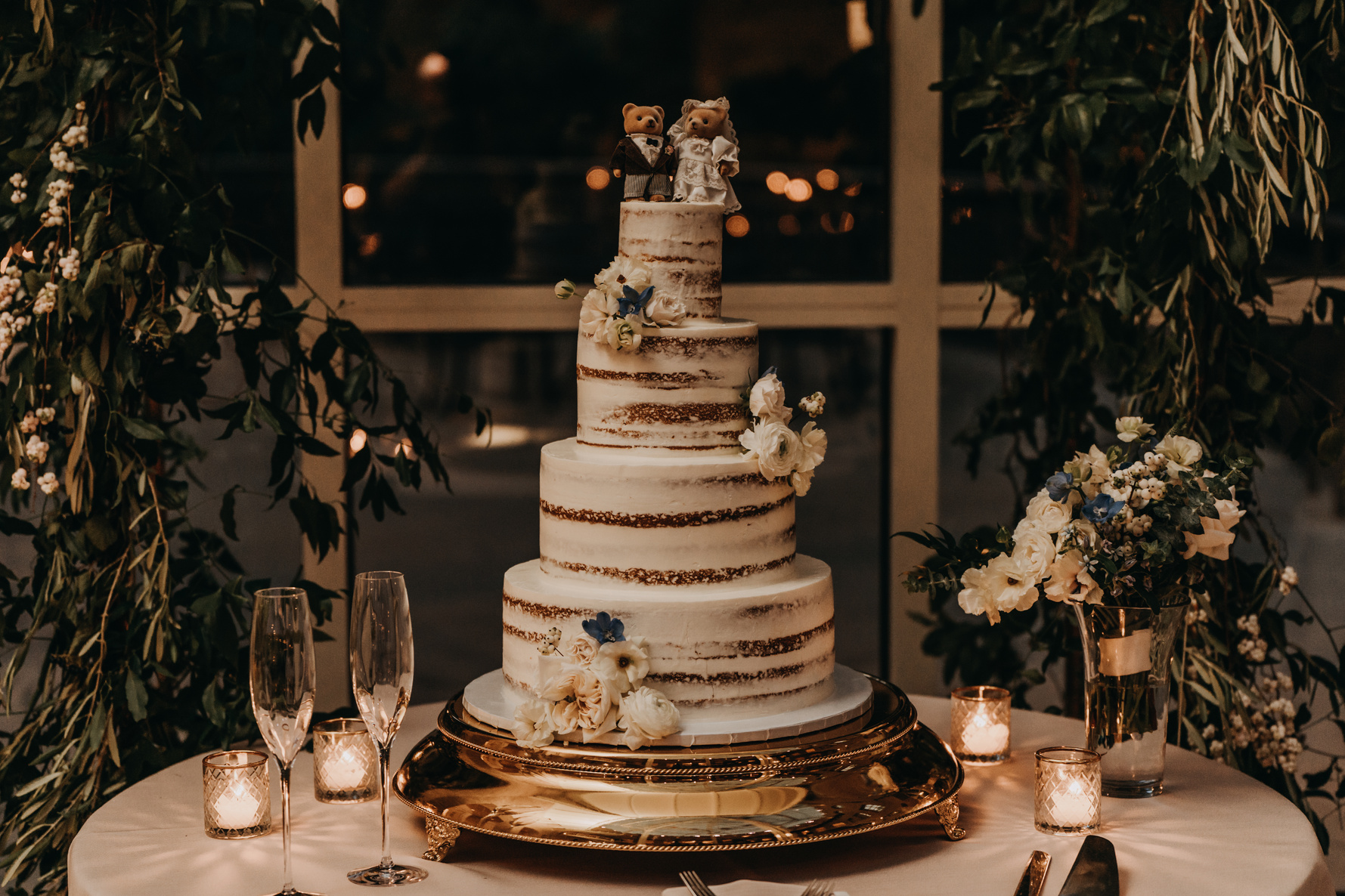 Wedding Cake on Table